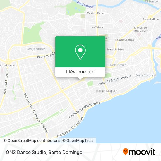 Mapa de ON2 Dance Studio