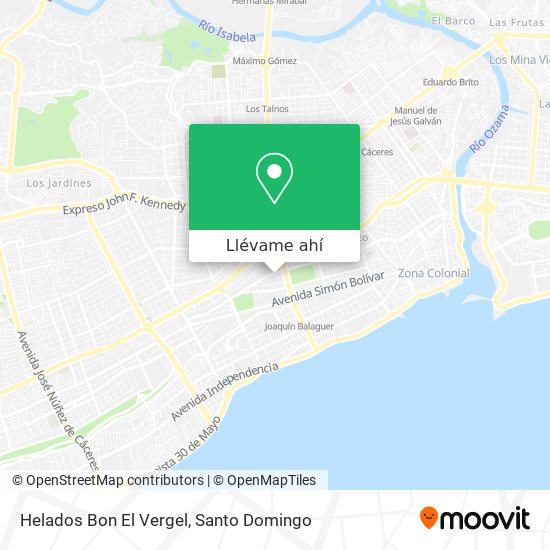 Mapa de Helados Bon El Vergel