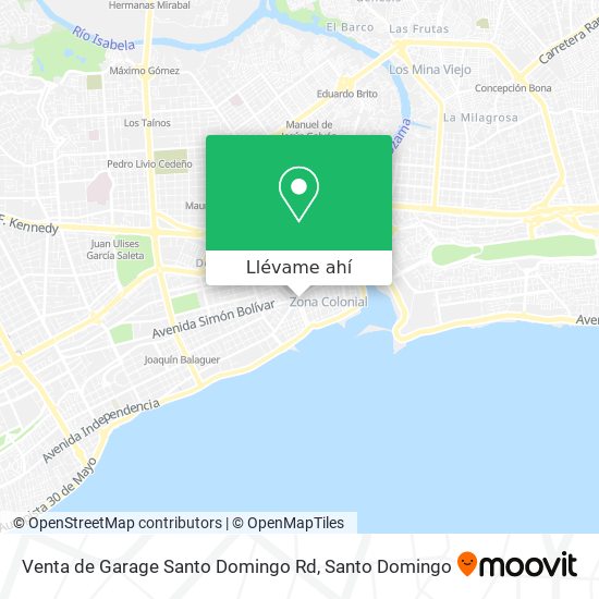 Mapa de Venta de Garage Santo Domingo Rd