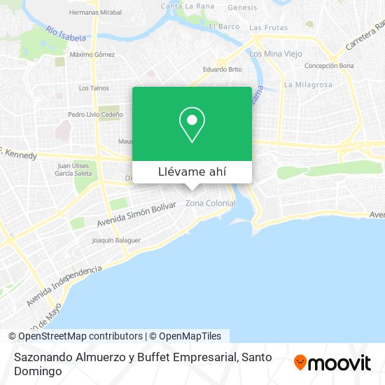 Cómo llegar a Sazonando Almuerzo y Buffet Empresarial en Distrito Nacional  en Autobús o Metro?