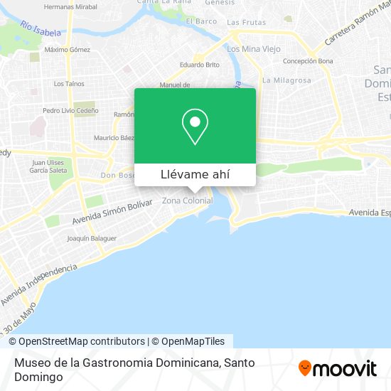 Mapa de Museo de la Gastronomia Dominicana