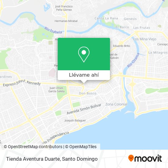 Mapa de Tienda Aventura Duarte