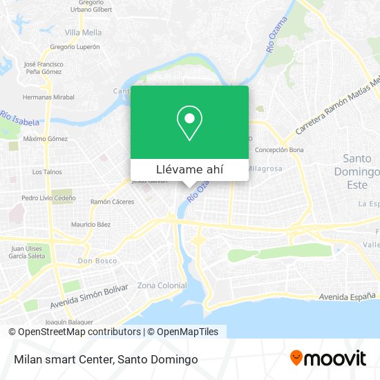 Mapa de Milan smart Center