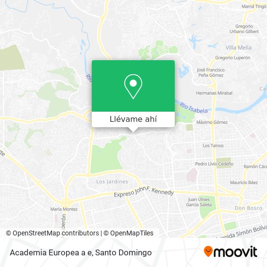 Mapa de Academia Europea a e
