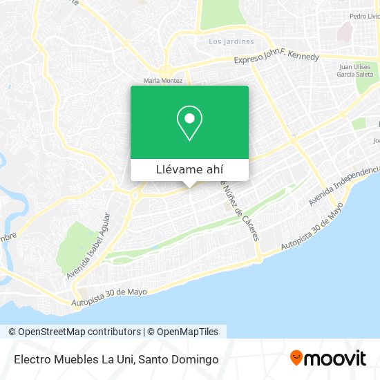 Mapa de Electro Muebles La Uni
