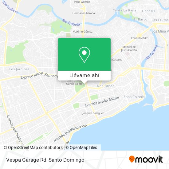 Mapa de Vespa Garage Rd