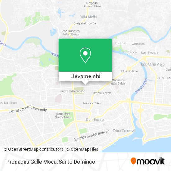 Mapa de Propagas Calle Moca
