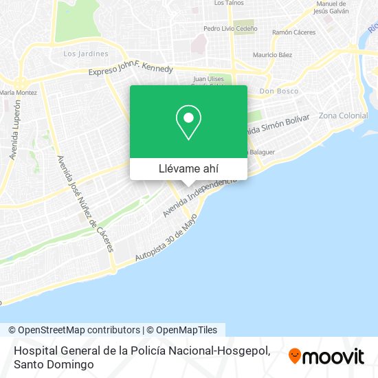 Mapa de Hospital General de la Policía Nacional-Hosgepol