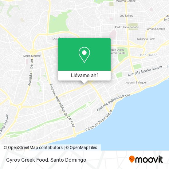 Mapa de Gyros Greek Food