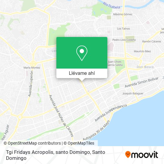 Mapa de Tgi Fridays Acropolis, santo Domingo