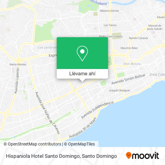 Mapa de Hispaniola Hotel Santo Domingo