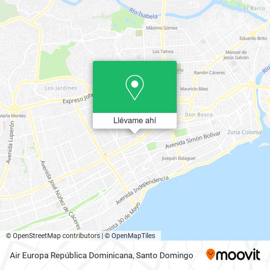 Mapa de Air Europa República Dominicana