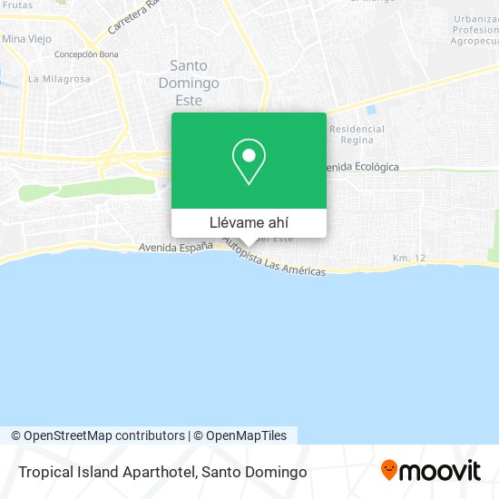 Mapa de Tropical Island Aparthotel
