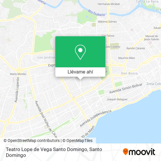 Mapa de Teatro Lope de Vega Santo Domingo
