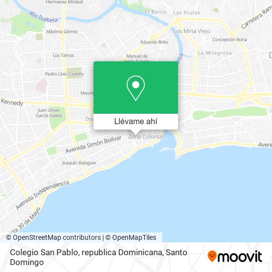 Mapa de Colegio San Pablo, republica Dominicana