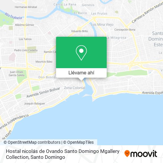 Mapa de Hostal nicolás de Ovando Santo Domingo Mgallery Collection