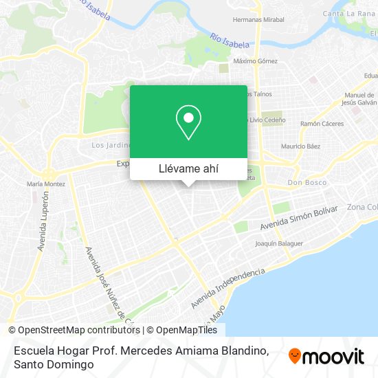 Mapa de Escuela Hogar Prof. Mercedes Amiama Blandino