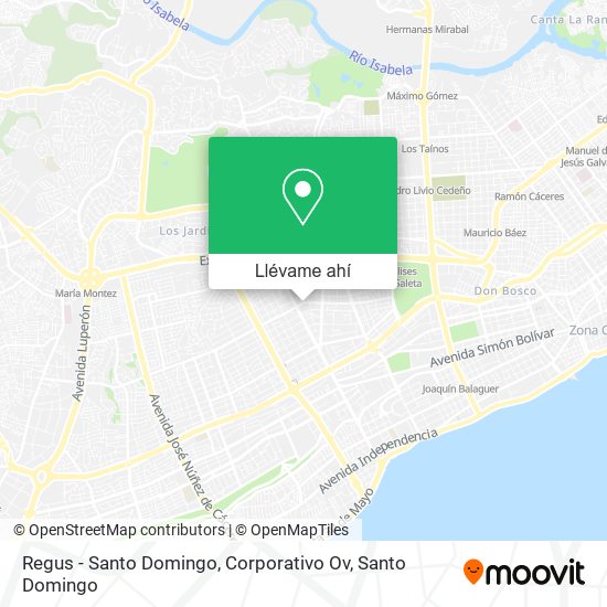 Mapa de Regus - Santo Domingo, Corporativo Ov