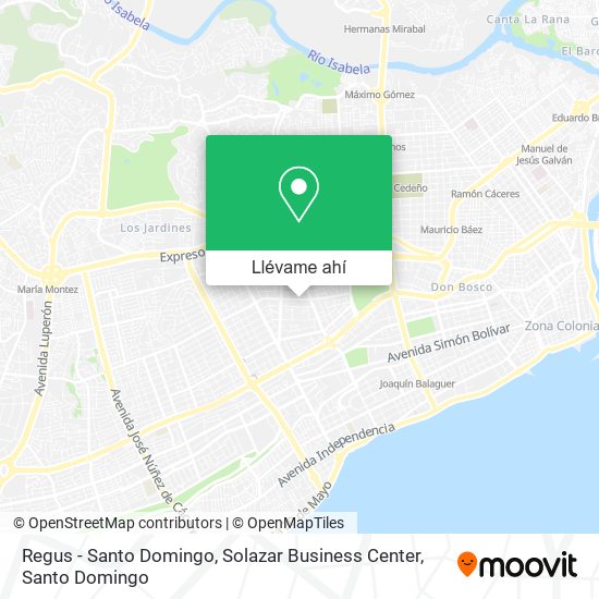 Mapa de Regus - Santo Domingo, Solazar Business Center