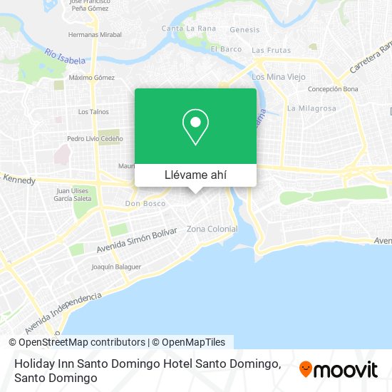 Mapa de Holiday Inn Santo Domingo Hotel Santo Domingo