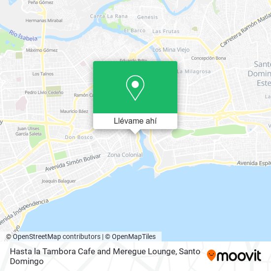 Mapa de Hasta la Tambora Cafe and Meregue Lounge