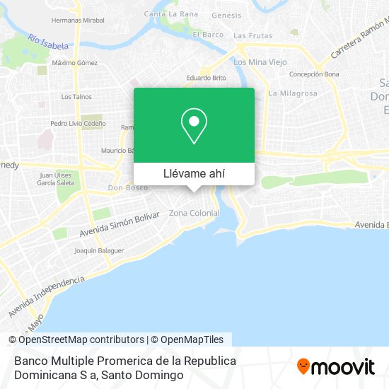 Mapa de Banco Multiple Promerica de la Republica Dominicana S a