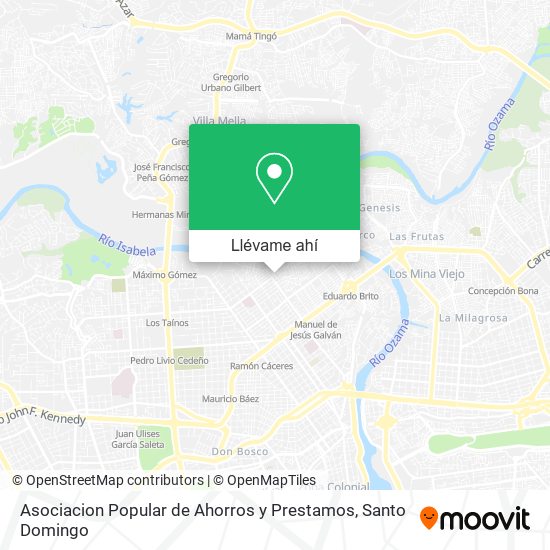 Mapa de Asociacion Popular de Ahorros y Prestamos