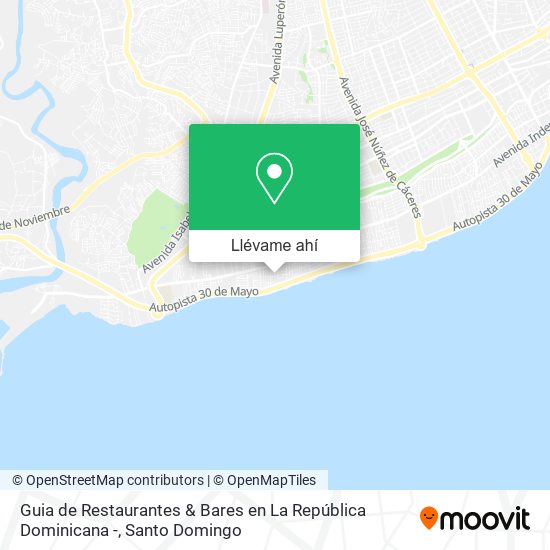 Mapa de Guia de Restaurantes & Bares en La República Dominicana -
