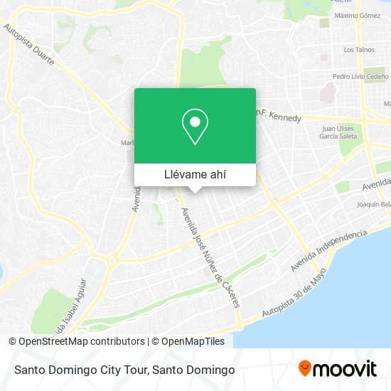 Mapa de Santo Domingo City Tour