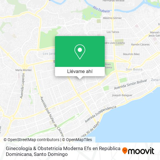 Mapa de Ginecología & Obstetricia Moderna Efs en República Dominicana