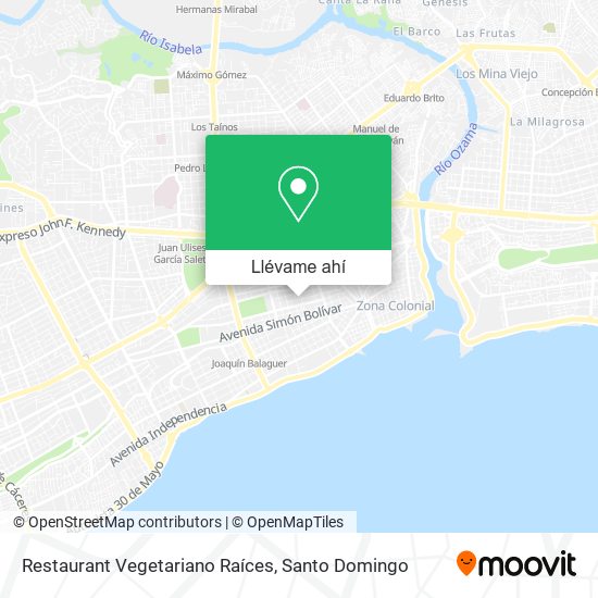 Mapa de Restaurant Vegetariano Raíces