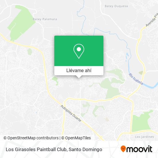 Mapa de Los Girasoles Paintball Club