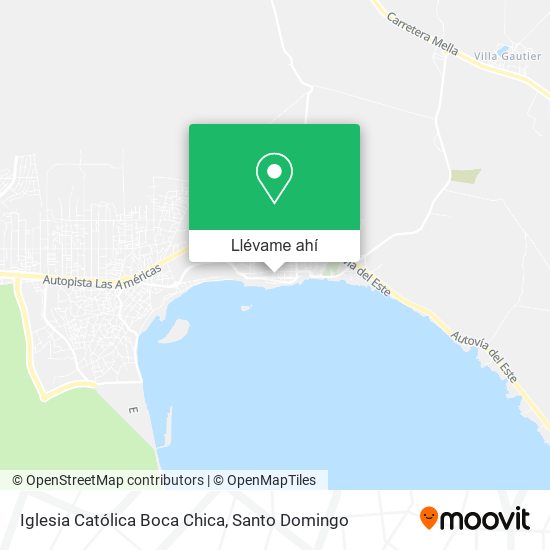 Mapa de Iglesia Católica Boca Chica