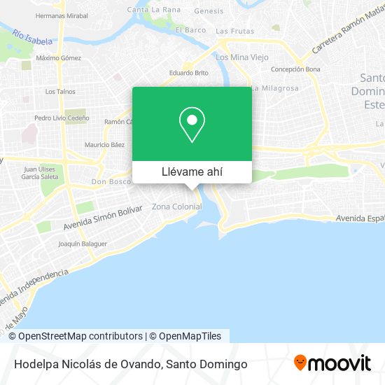 Mapa de Hodelpa Nicolás de Ovando