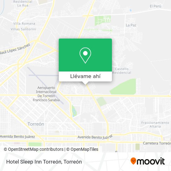 Mapa de Hotel Sleep Inn Torreón