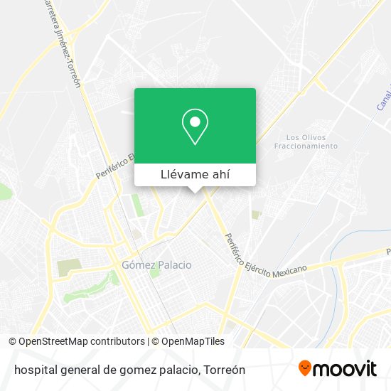 Cómo llegar a hospital general de gomez palacio en Torreón en Autobús?