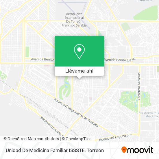Mapa de Unidad De Medicina Familiar ISSSTE