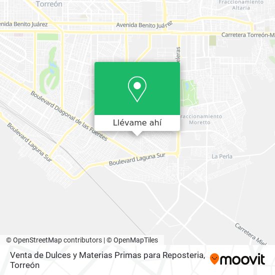 Mapa de Venta de Dulces y Materias Primas para Reposteria