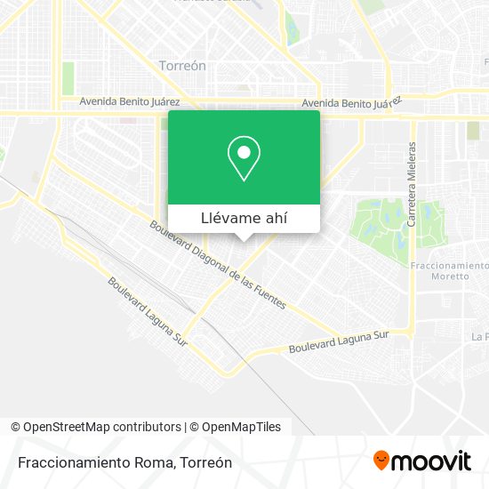 Mapa de Fraccionamiento Roma