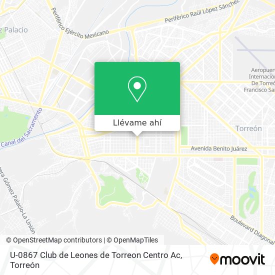 Cómo llegar a U-0867 Club de Leones de Torreon Centro Ac en Torreón en  Autobús?