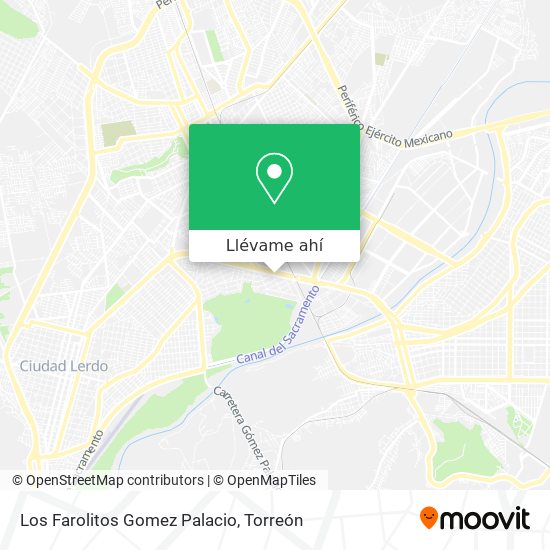 Mapa de Los Farolitos Gomez Palacio