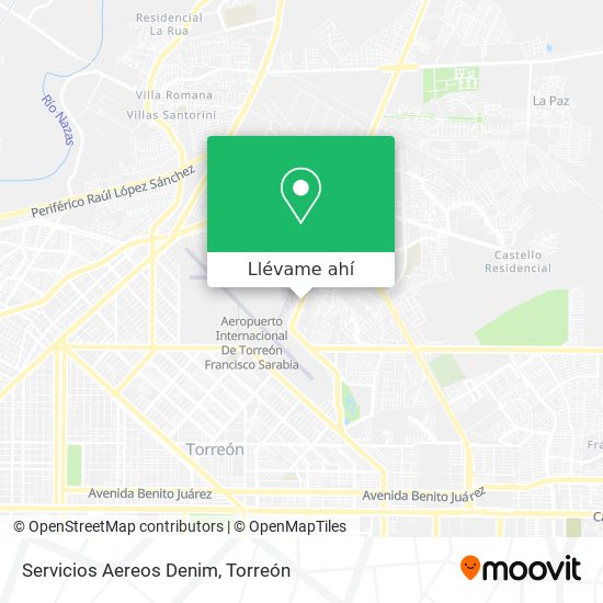 Mapa de Servicios Aereos Denim