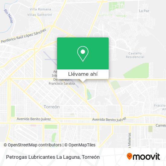 Mapa de Petrogas Lubricantes La Laguna