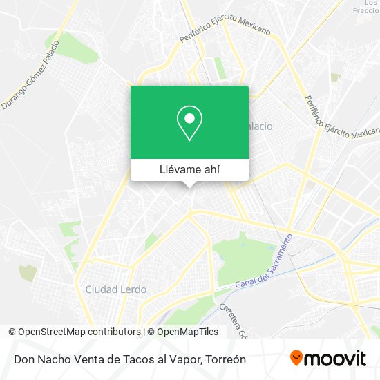 Mapa de Don Nacho Venta de Tacos al Vapor