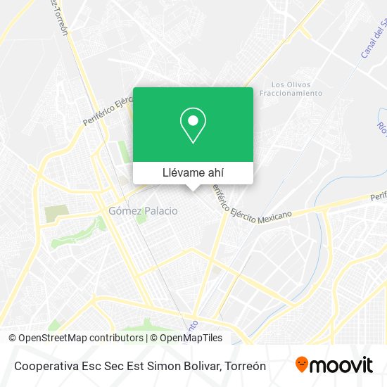 Mapa de Cooperativa Esc Sec Est Simon Bolivar