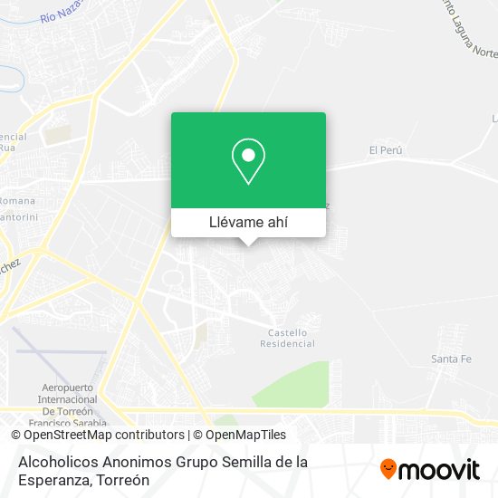 Mapa de Alcoholicos Anonimos Grupo Semilla de la Esperanza