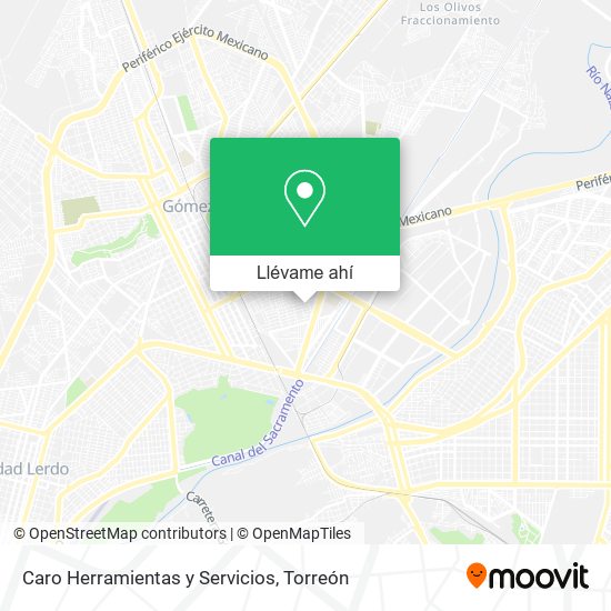 Mapa de Caro Herramientas y Servicios