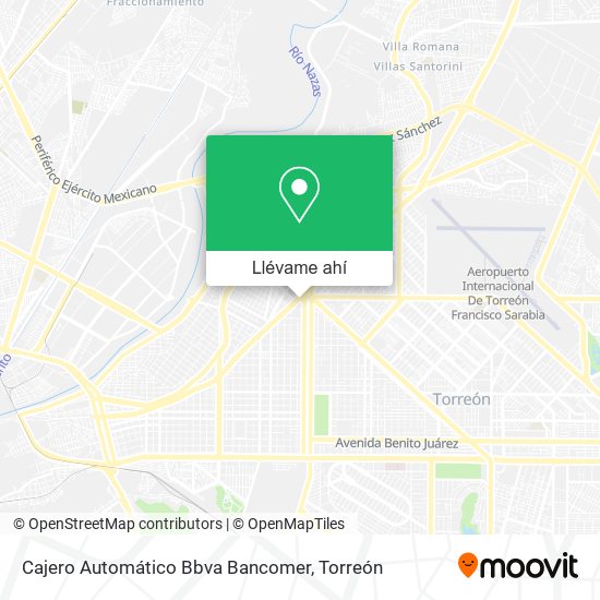 Mapa de Cajero Automático Bbva Bancomer