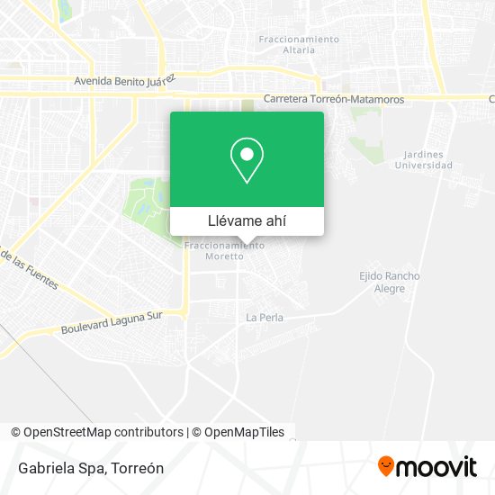 Mapa de Gabriela Spa