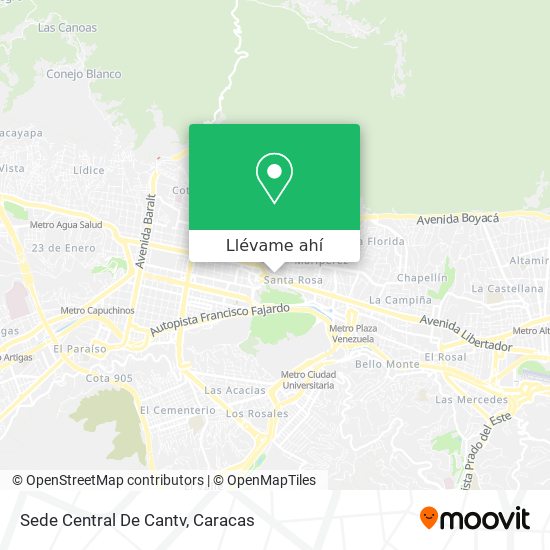 Mapa de Sede Central De Cantv